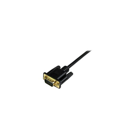 StarTech.com HDMI to VGA Cable - 6ft 2m - 1080p - Active Conversion - HDMI to VGA Adapter Cable for Your VGA Monitor  /  Display (HD2VGAMM6) - Adapter cable - HDMI, Micro-USB Type B (power only) to HD-15 (VGA) male - 2 m - black - active, 1920 x 1200 (WUXGA) support - for P / N: MST30C2DPPD - 7