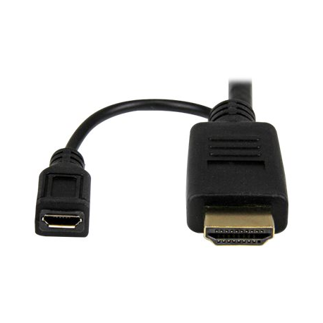 StarTech.com HDMI to VGA Cable - 6ft 2m - 1080p - Active Conversion - HDMI to VGA Adapter Cable for Your VGA Monitor  /  Display (HD2VGAMM6) - Adapter cable - HDMI, Micro-USB Type B (power only) to HD-15 (VGA) male - 2 m - black - active, 1920 x 1200 (WUXGA) support - for P / N: MST30C2DPPD - 8