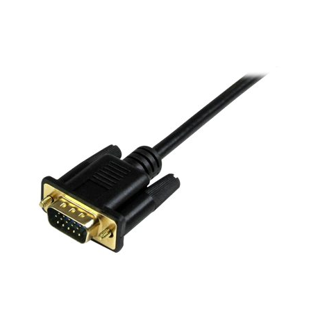 StarTech.com HDMI to VGA Cable - 6ft 2m - 1080p - Active Conversion - HDMI to VGA Adapter Cable for Your VGA Monitor  /  Display (HD2VGAMM6) - Adapter cable - HDMI, Micro-USB Type B (power only) to HD-15 (VGA) male - 2 m - black - active, 1920 x 1200 (WUXGA) support - for P / N: MST30C2DPPD - 9