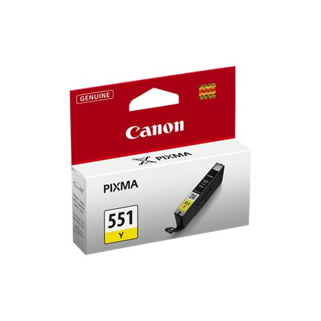 Canon CLI-551Y - 7 ml - yellow - original - ink tank - for PIXMA iP8750, iX6850, MG5550, MG5650, MG5655, MG6450, MG6650, MG7150, MG7550, MX725, MX925 - 1