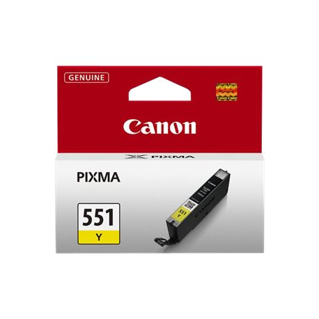 Canon CLI-551Y - 7 ml - yellow - original - ink tank - for PIXMA iP8750, iX6850, MG5550, MG5650, MG5655, MG6450, MG6650, MG7150, MG7550, MX725, MX925 - 2