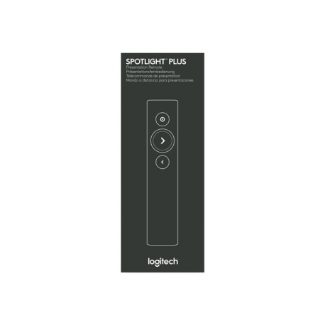 Logitech Spotlight Plus - Presentation remote control - 3 buttons - slate - 5