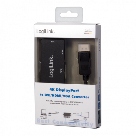 LogiLink - Video converter - DisplayPort - DVI, HDMI, VGA - 3