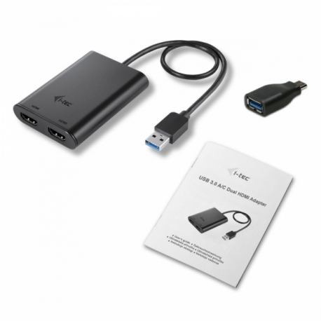 i-tec USB 3.0 / USB-C Dual HDMI 2x 4K Ultra HD Video Adapter