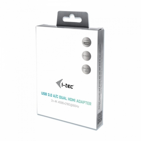 i-tec USB 3.0 / USB-C Dual HDMI 2x 4K Ultra HD Video Adapter