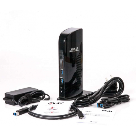 Club3D SenseVision USB 3.0 Dual Display 4K60Hz Docking Station - Docking station - USB - DP - GigE - 6