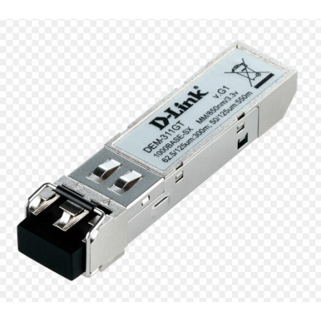 D-Link DEM 311GT - SFP (mini-GBIC) transceiver module - GigE - 1000Base-SX - LC multi-mode - up to 550 m - 850 nm - for DES 30XX; DGS 3630; DWS 3024; DXS 1100, 1210, 3400, 3600; Web Smart DXS-1210-12 - 3