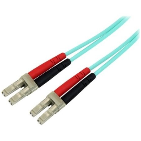 StarTech.com 2m Fiber Optic Cable - 10 Gb Aqua - Multimode Duplex 50 / 125 - LSZH - LC / LC - OM3 - LC to LC Fiber Patch Cable - Patch cable - LC multi-mode (M) to LC multi-mode (M) - 2 m - fibre optic - duplex - 50  /  125 micron - aqua - for P / N: J9152AST, MASFP10GBSR, SFP10GBLRMST, SFP10GBSRST, SFP10GSRSST, SFP10GSRXST - 3