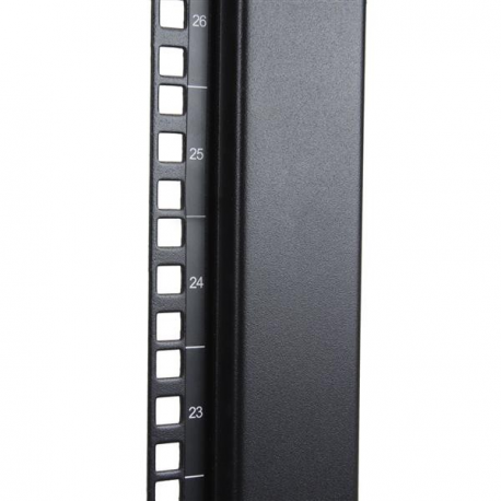 StarTech.com 42U 19" Open Frame Server Rack, 4 Post Adjustable Depth 23-41" Mobile, Free Standing Rolling Network / Computer Equipment Data Rack, Dell PowerEdge, HP ProLiant ThinkServer - Adjustable Server Rack (4POSTRACK42) - Rack - black - 42U - for P / N: CABSCREWM5B, CABSCREWSM5, CABSCREWSM5B, CABSCREWSM62, CABSCREWSM6B, CABSCRWS1224 - 4