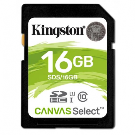 KINGSTON 16GB SD Canvas Select Class 10 UHS-I speed upto 80MB/s read