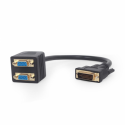 Cablexpert - Adapter - DVI-I male to HD-15 (VGA) female - 30 cm - black - 1080p support, passive