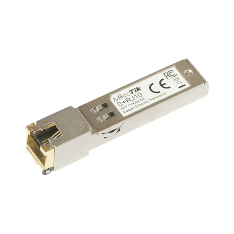 MikroTik S+RJ10 - SFP+ transceiver module - 10 GigE, 5 GigE, 2.5 GigE - 10Base-T, 100Base-TX, 1000Base-T, 10GBase-T, 2.5GBase-T, 5GBase-T  /  RJ-45 - up to 200 m - 0