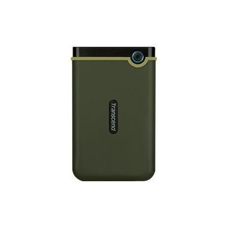 Transcend StoreJet 25M3 Slim - Hard drive - 1 TB - external (portable) - 2.5" - USB 3.0 - military green - 0