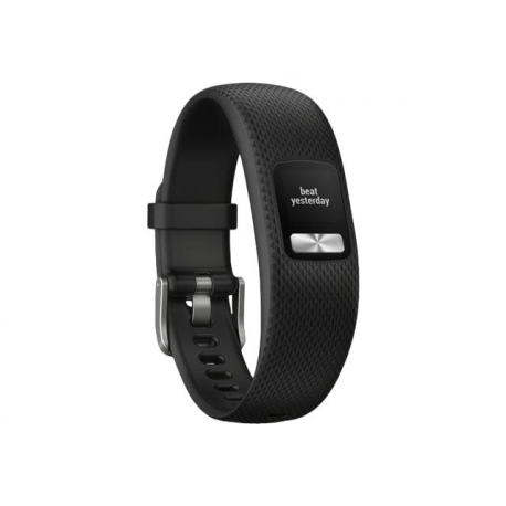 Garmin vívofit 4 - Activity tracker with band - TPU silicone - black - band size: L - eight-colour - Bluetooth, ANT+ / ANT - 25.5 g - 2