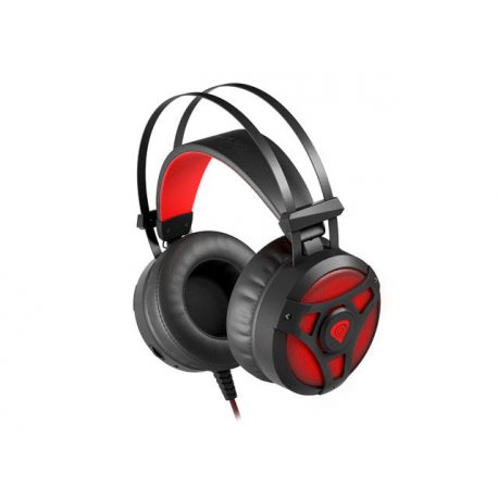 Natec Genesis Neon 360 - Headset - on-ear - wired - 3.5 mm jack - black, red - 4