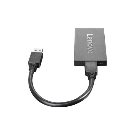 Lenovo - External video adapter - USB 3.0 - DisplayPort - for IdeaPad 1 14; ThinkBook 14s Yoga G2 IAP; ThinkPad L13 Yoga Gen 3; P1 Gen 5; T14s Gen 3 - 1