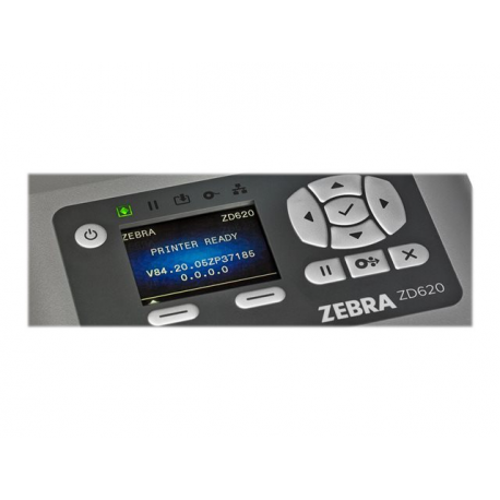 Zebra ZD620 - Label printer - thermal transfer - Roll (11.8 cm) - 203 dpi - up to 203 mm / sec - USB 2.0, LAN, serial, USB host, Wi-Fi(ac), Bluetooth 4.1, Bluetooth LE - tear bar - grey - 3