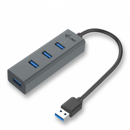 i-Tec USB 3.0 Metal Passive HUB - Hub - 4 x SuperSpeed USB 3.0 - desktop - 1