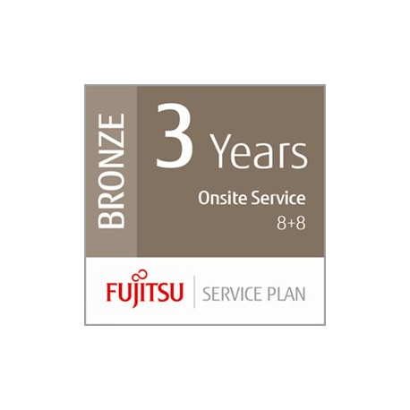 Fujitsu Scanner Service Program 3 Year Bronze Service Plan for Fujitsu Network Scanners - Extended service agreement (extension) - parts and labour - 3 years - on-site - 8x5 - response time: 8 h - repair time: 8 hours - for Network Scanner N7100 - 0