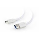 Cablexpert - USB cable - USB-C (M) to USB Type A (M) - USB 3.0 - 3 A - 10 cm - molded - white