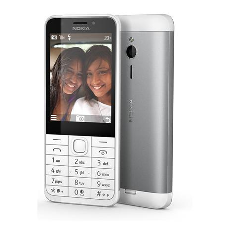 Nokia 230 Dual SIM (Silver) 2.8" TFT 240x320/ 16MB RAM/ Camera(primary) 2 MP, LED flash, Camera(secondary) 2 MP, 480p, LED flas