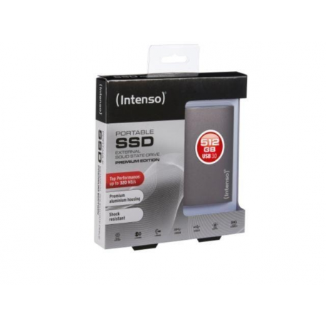 Intenso - Premium Edition - SSD - 512 GB - external (portable) - 1.8" - USB 3.0 - anthracite - 1