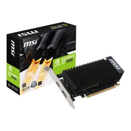 MSI GT 1030 2GHD4 LP OC - Graphics card - GF GT 1030 - 2 GB DDR4 - PCIe 3.0 x4 low profile - HDMI, DisplayPort - 3