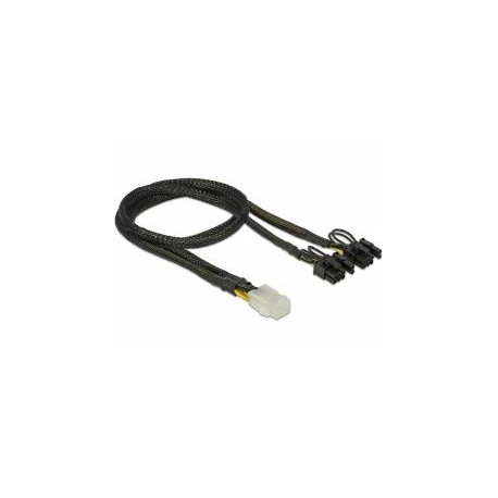 DeLOCK - Power cable - 6 pin PCIe power (F) to 8 pin PCIe power (6+2) (M) - 30 cm - black - 2