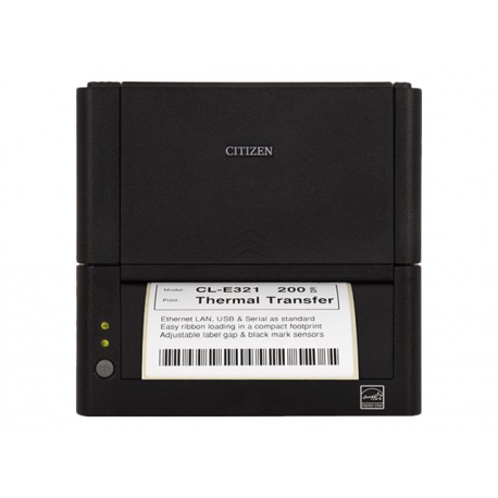 Citizen CL-E321 - Label printer - direct thermal  /  thermal transfer - Roll (11.8 cm) - 203 dpi - up to 200 mm / sec - USB 2.0, LAN, RS232C - cutter - black - 5
