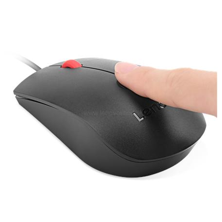 Lenovo - Mouse - optical - 3 buttons - wired - USB - black - for ThinkCentre M75s Gen 2; M80t Gen 3; M90q Gen 3; ThinkCentre neo 50; V50t Gen 2-13 - 1