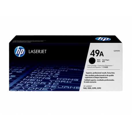 HP 49A - Black - original - LaserJet - toner cartridge (Q5949A) - for LaserJet 1160, 1160Le, 1320, 1320n, 1320nw, 1320t, 1320tn, 3390, 3392 - 1
