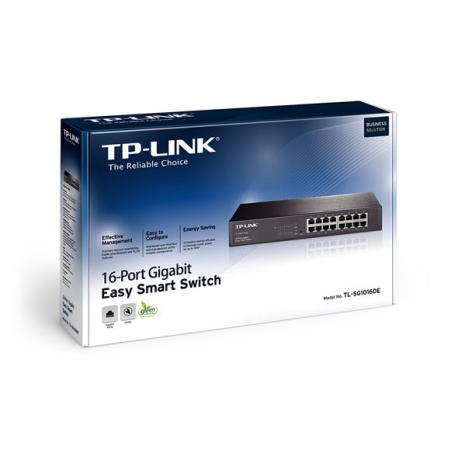 TP-LINK JetStream TL-SG1016DE - Switch - Managed - 16 x 10 / 100 / 1000 - rack-mountable - 2