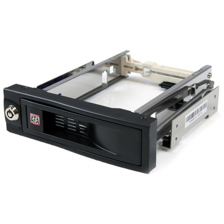 Startech .com 5.25in Trayless Hot Swap Mobile Rack for 3.5in Hard Drive - Storage mobile rack - 3.5" - black