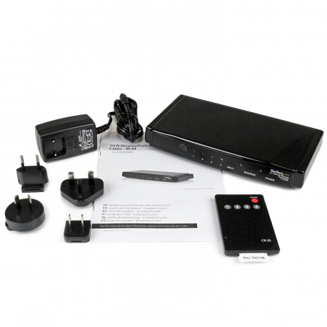 StarTech.com 4-to-1 HDMI Video Switch with Remote Control - Video / audio switch - 4 x HDMI - desktop - VS410HDMIE - Video / audio switch - 4 x HDMI - desktop - for P / N: SVA5M3NEUA - 4