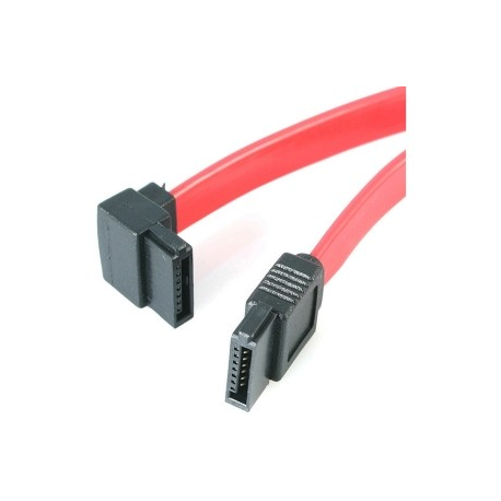 StarTech.com SATA to Left Angle SATA Serial ATA Cable - SATA cable - Serial ATA 150 / 300 / 600 - SATA (R) to SATA (R) - 1 ft - left-angled connector - red - SATA12LA1 - SATA cable - Serial ATA 150 / 300 / 600 - SATA (R) to SATA (R) - 30 cm - left-angled connector - red - for P / N: CFAST2SAT25, USB2SATAIDE, USB3SSATAIDE - 2