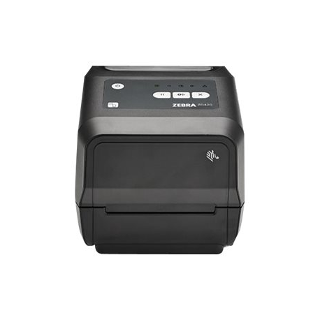 Zebra ZD420t - Label printer - thermal transfer - Roll (11.8 cm) - 300 dpi - up to 102 mm / sec - USB 2.0, USB host, NFC, Wi-Fi(ac), Bluetooth 4.1 - tear bar - grey - 5
