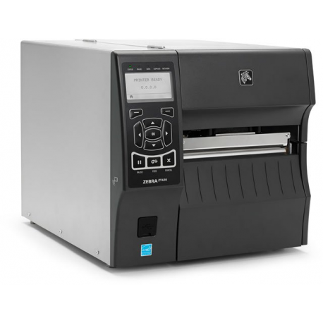 Zebra ZT420 - Label printer - direct thermal / thermal transfer - Roll (17.8 cm) - 300 dpi - up to 254 mm / sec - USB 2.0, LAN, serial, USB host, Bluetooth 2.1 - tear bar - 2