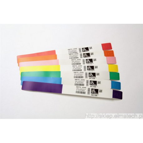 Zebra Z-Band Fun - Blue - 25.4 x 254 mm 2100 pcs. (6 roll(s) x 350) wristband labels - for Zebra HC100 Patient I.D. Solution - 1