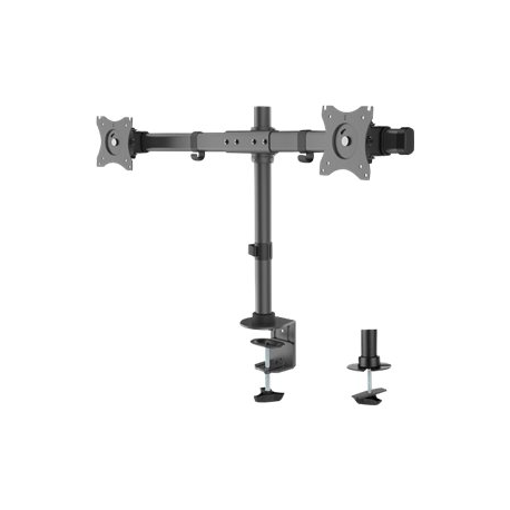 Neomounts by Newstar FPMA-DCB100D - Mounting kit - for 2 LCD displays (full-motion) - black - screen size: 10"-27" - clamp mountable, grommet, desk-mountable - 0