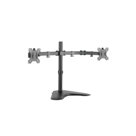 LogiLink Dual Monitor Desk Stand - Mounting kit - for 2 monitors (adjustable arm) - cold-rolled steel - screen size: 13"-32" - desk-mountable - 0