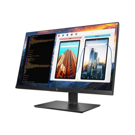 HP Z27 - LED monitor - 27" (27" viewable) - 3840 x 2160 4K UHD (2160p) @ 60 Hz - IPS - 350 cd / m² - 1300:1 - 8 ms - HDMI, DisplayPort, Mini DisplayPort, USB-C - Black Pearl - promo - 1