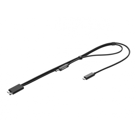 HP Combo - Thunderbolt cable - 70 cm - black - for ZBook 15u G5, 15u G6, 15v G5, 17 G5, 17 G6, Create G7; ZBook Fury 15 G8, 17 G8 - 1