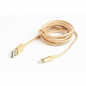 Cablexpert - Lightning cable - USB male to Lightning male - 1.8 m - gold - for Apple iPad / iPhone / iPod (Lightning)