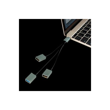 LogiLink USB-C hub, 3-Port - Hub - 3 x SuperSpeed USB 3.0 - desktop - 5