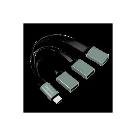 LogiLink USB-C hub, 3-Port - Hub - 3 x SuperSpeed USB 3.0 - desktop - 7