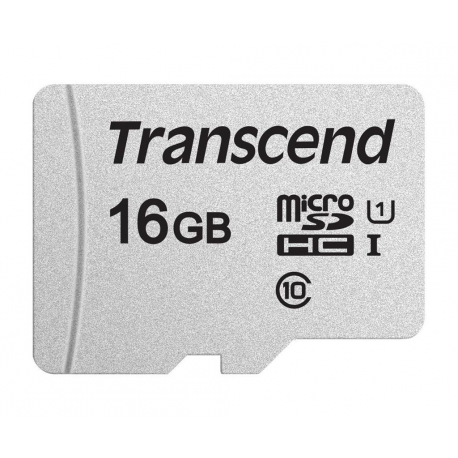 Transcend 300S - Flash memory card (adapter included) - 16 GB - UHS-I U1  /  Class10 - microSDHC UHS-I - 0