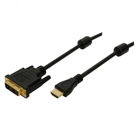 LogiLink - Adapter cable - HDMI female to DVI-D male - 2 m - double shielded - black - 0