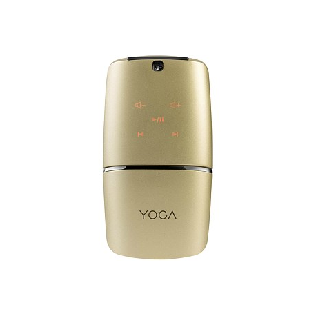 Lenovo Yoga Mouse - Mouse  /  remote control - wireless - 2.4 GHz, Bluetooth 4.0 - USB wireless receiver - golden - for ThinkCentre M90; ThinkEdge SE30; ThinkPad E14 Gen 3; L14 Gen 2; L15 Gen 2; V50t Gen 2-13 - 0