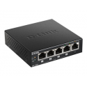 D-Link DGS 1005P - Switch - 5 x 10 / 100 / 1000 (4 PoE+) - desktop - PoE+ (60 W)