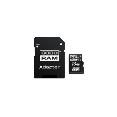 GOODRAM M1AA - Flash memory card (SD adapter included) - 16 GB - UHS-I  /  Class10 - microSDHC UHS-I - 0